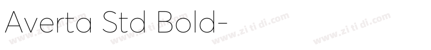 Averta Std Bold字体转换